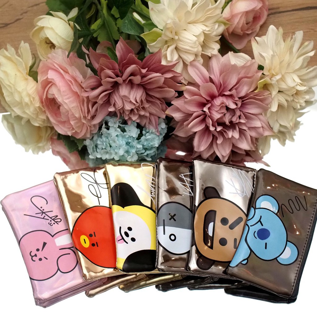 Dompet Koin Mini BT21 HOLOGRAM TEBAL HIGH QUALITY Karakter BTS Tempat Uang Pouch Kantong Kartu