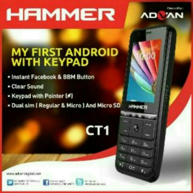 ADVAN HAMMER CT1 Android murah Hp Candybar
