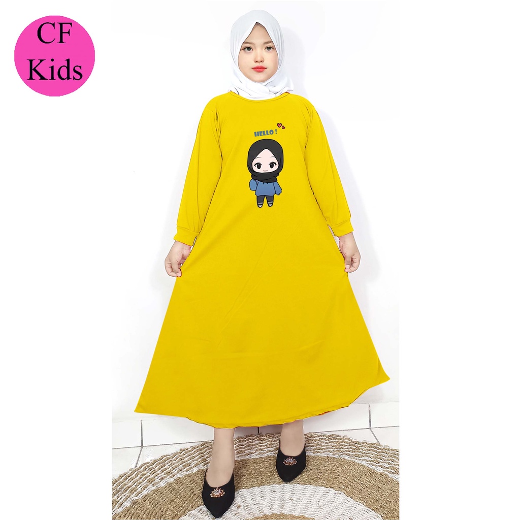 Gamis Anak Perempuan DTF Hello CF Kids