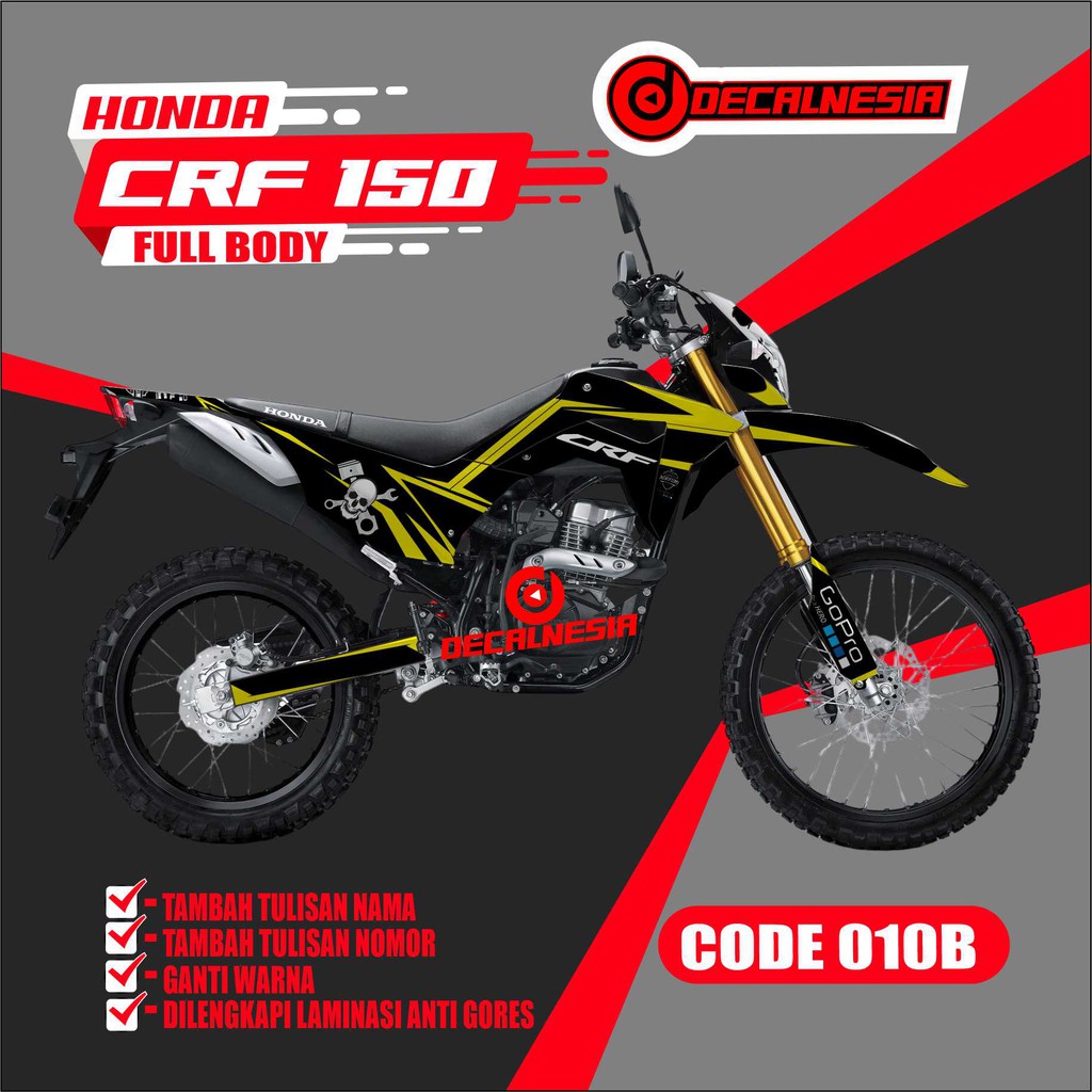 Decal Stiker Full Body Motor Honda CRF 150 L Modifikasi Variasi Motif Supermoto Shopee Indonesia