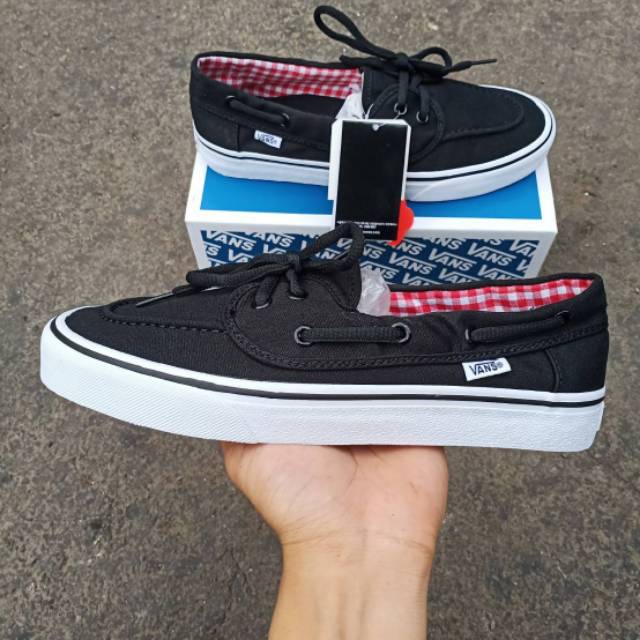 vans zapato black white