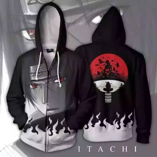 jaket anime itachi hoodie zipper