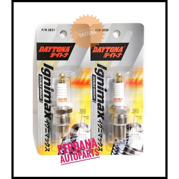 Busi Motor 2Tak Drat Pendek Panjang Pasti Asli Daytona Double Iridium