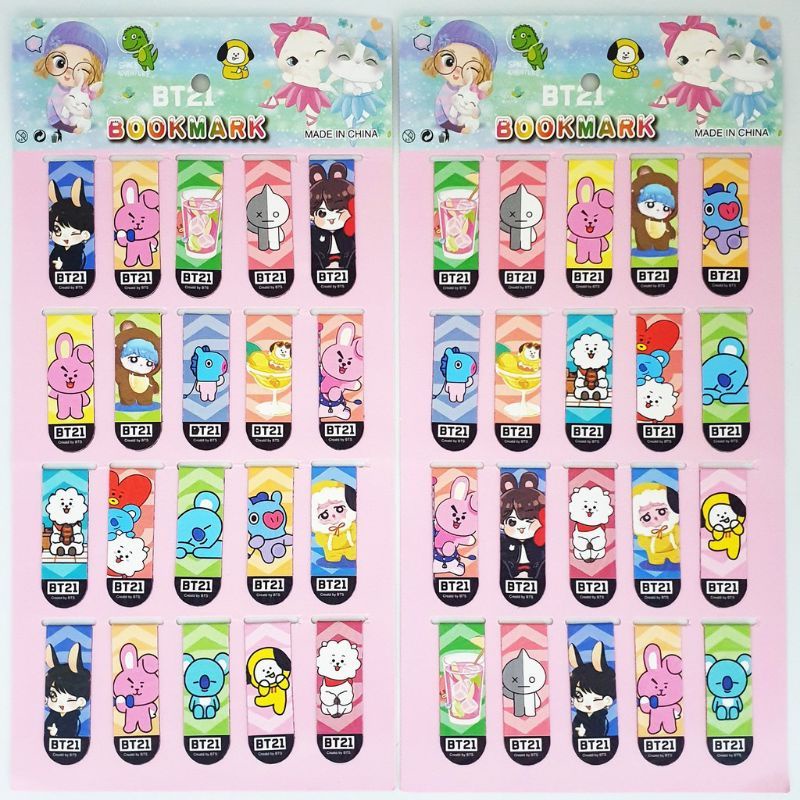 

(20PCS) PEMBATAS BUKU MAGNET / BOOKMARK MAGNET / PEMBATAS BUKU KARAKTER