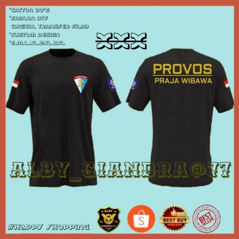 Kaos baju PROVOS POL PP tangan pendek