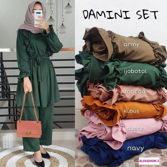 SETELAN SET TUNIK DAMINI 04 | SETELAN WANITA SIMPLE