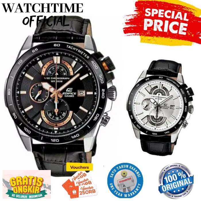 JAM TANGAN PRIA CASIO EDIFICE ORI JAM TANGAN COWOK CASIO  ORIGINAL ARLOJI TERBARU EF 520 L