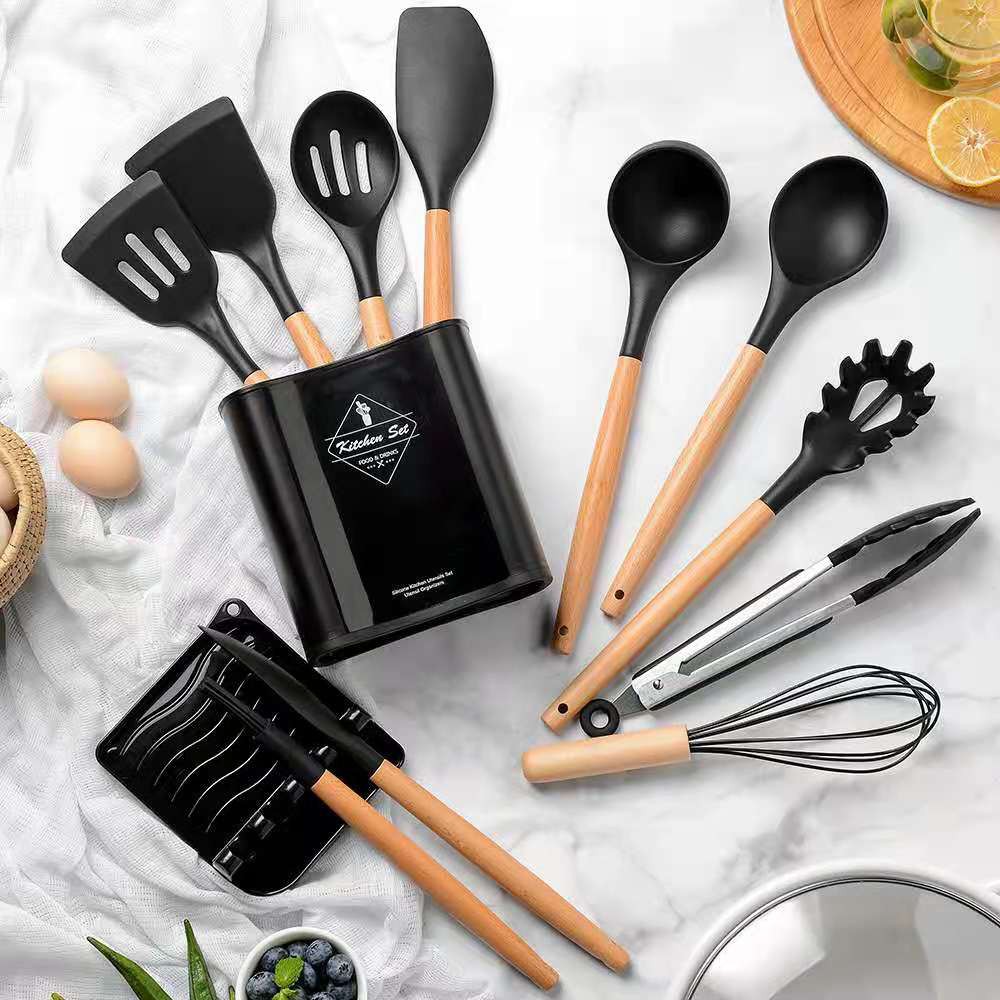 Sillicone Utensil Set 11 Pcs / Sutil Spatula Set Silikon tahan panas