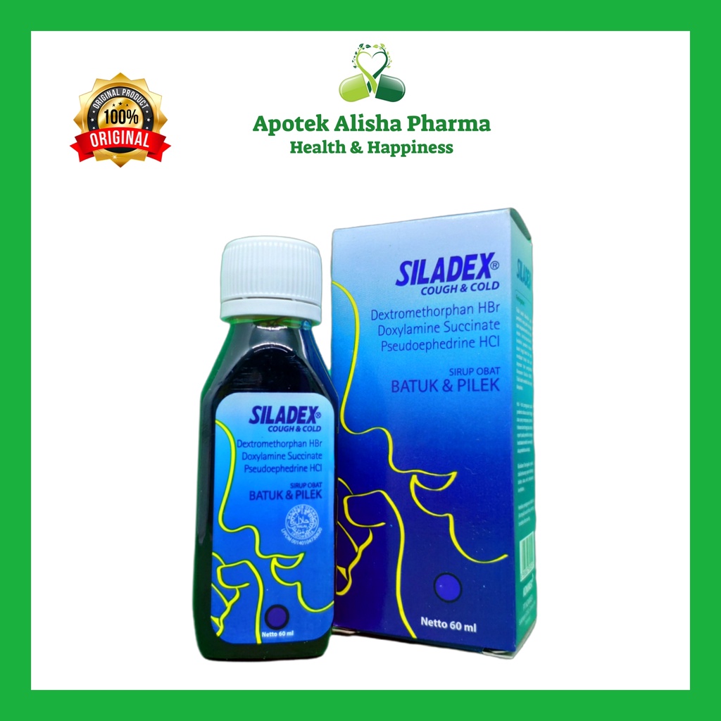 SILADEX COUGH &amp; COLD SYRUP 30/60ML - Siladex Biru Sirup Obat Batuk Kering Disertai Flu / Pilek / Siladek Biru Sirup