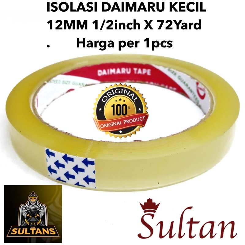 GROSIR ISOLASI DAIMARU ORIGINAL UKURAN 12MM 1/2INCH 72YARD FULL