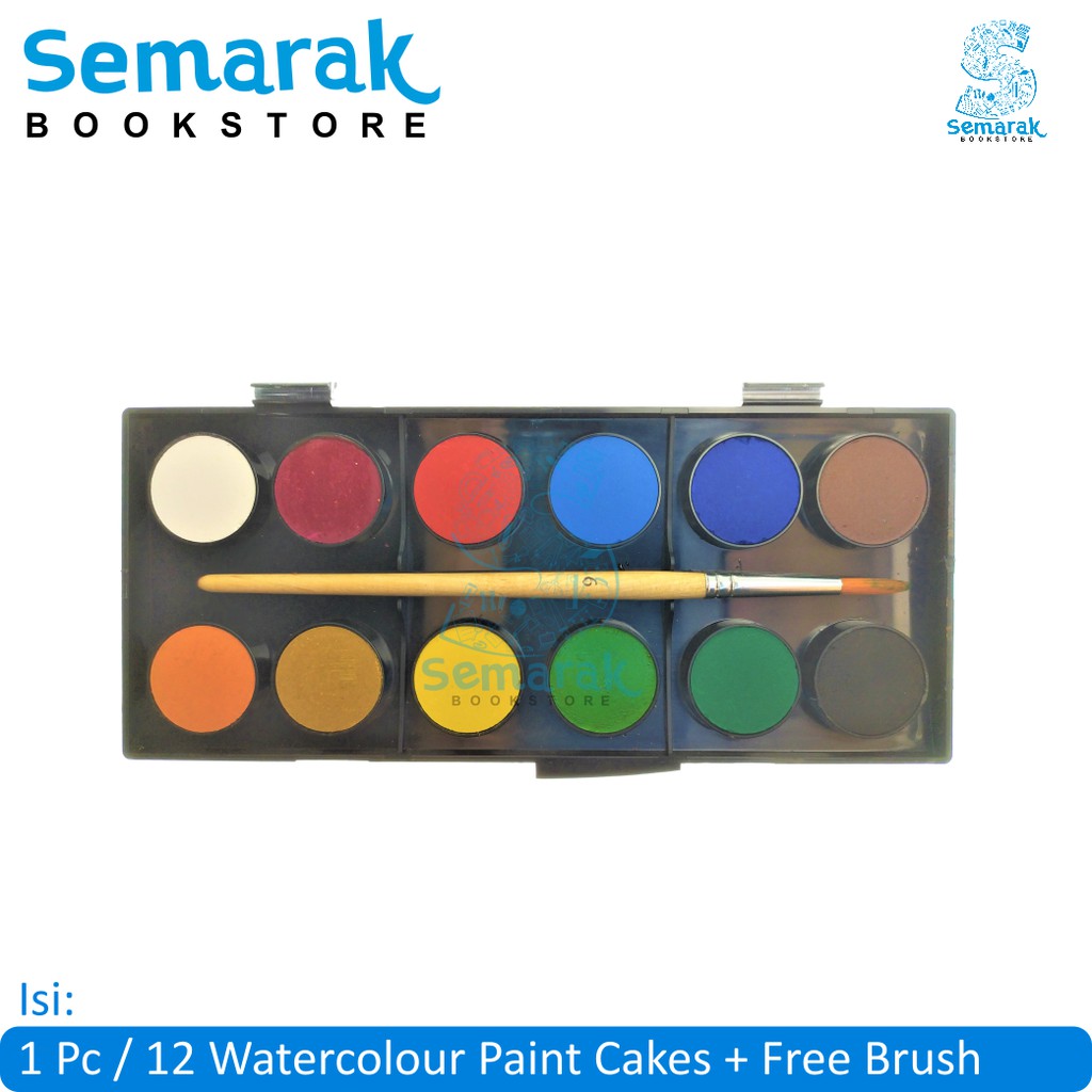 

Faber Castell Watercolour Paint Cakes Cat Air [12 Warna]