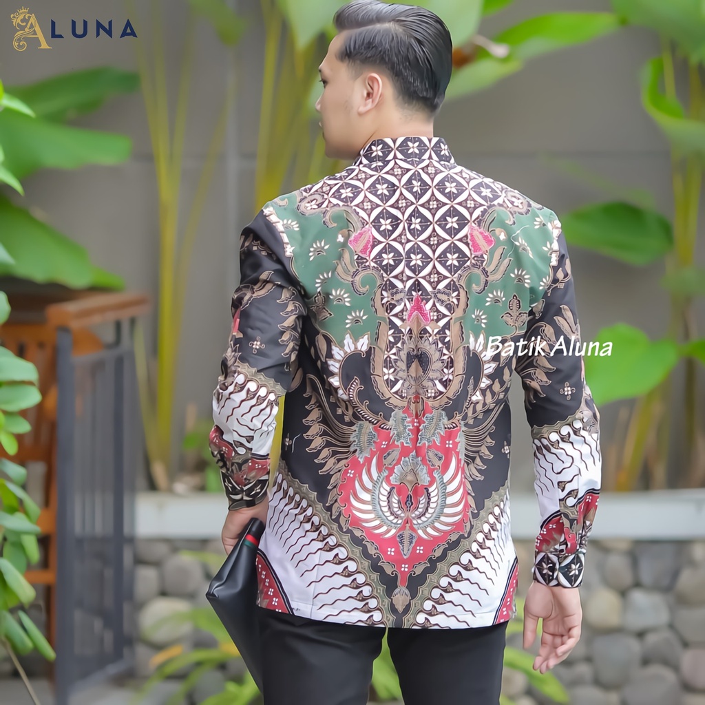 KEMEJA BATIK PRIA PREMIUM LENGAN PANJANG REGULAR BATIK ALUNA PCW 029