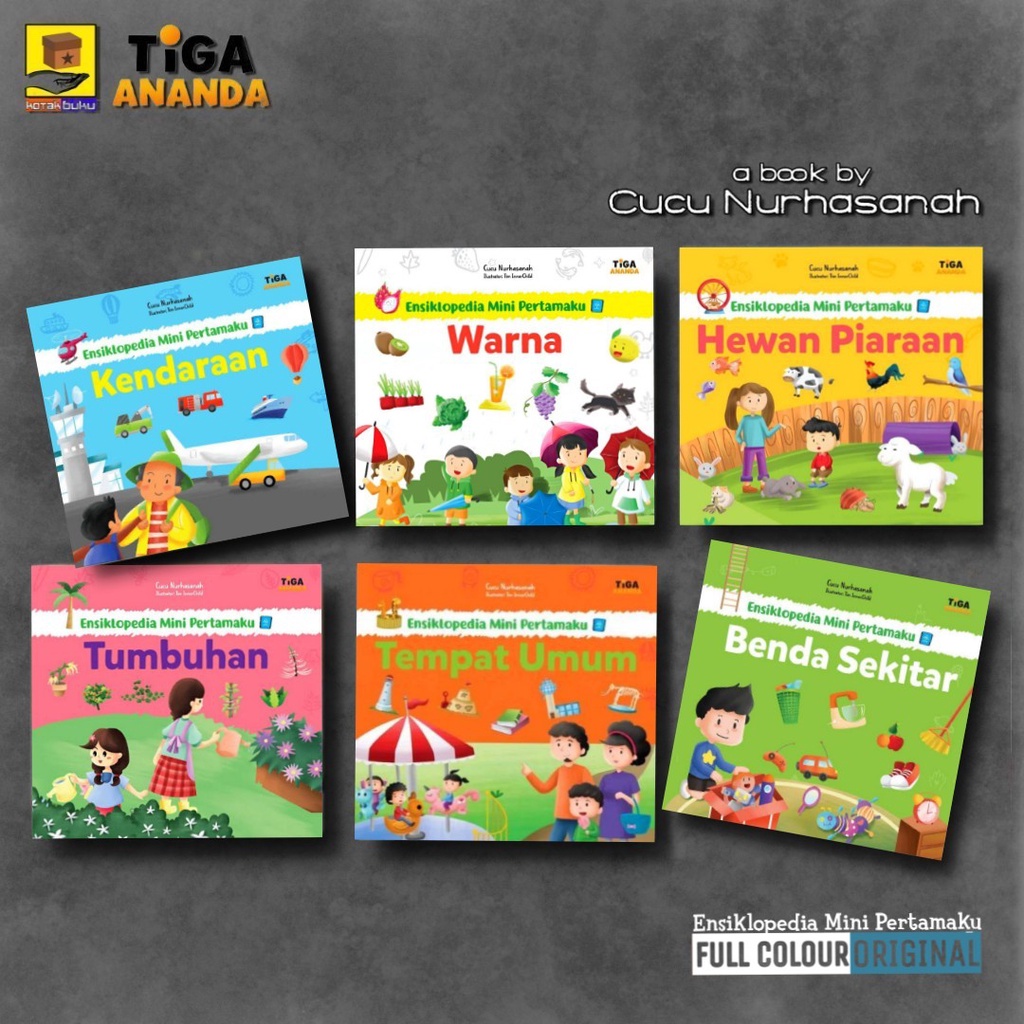 Ensiklopedia Mini Pertamaku Warna / Kendaraan / Hewan / Tumbuhan / Buku TK PAUD