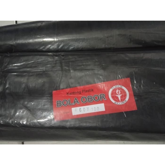 Kantong Plastik Sampah Merk Bola Obor Hitam | Black Trash Plastic Bag