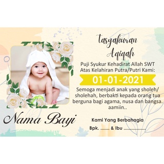 Jual KARTU UCAPAN TASYAKURAN AQIQAH KELAHIRAN BAYI KHITANAN SUNATAN ...