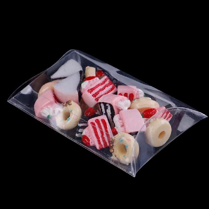 

H M M 50PCS PILLOW SHAPE CLEAR PVCBOX PACKAGING GIFT BOX WEDDING PARTY SDD65464CE