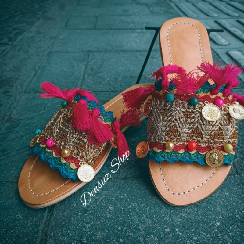 sandal boho/sandal bali/sandal terbaru dan termurah/sandal kulit