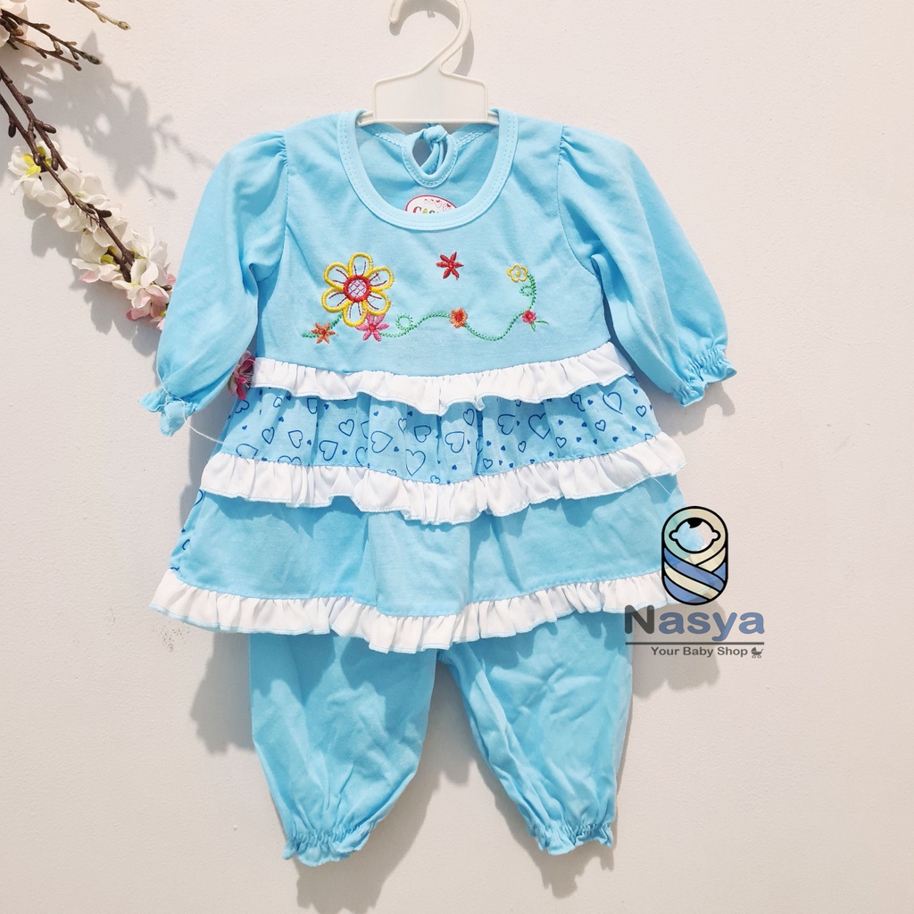 [N-104] Setelan Baju Panjang Bayi piyama bayi (3-6 bulan)