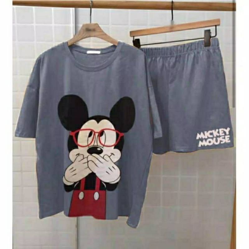 BAJU WANITA SETELAN MICKEY MOUSE