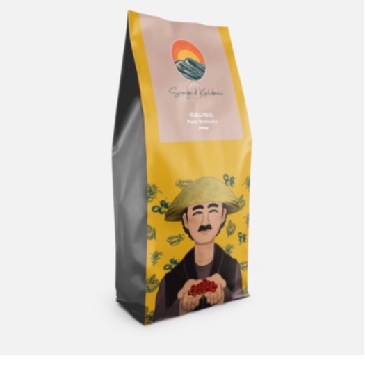 

Roast Bean Coffee 200 gr RAUNG Robusta
