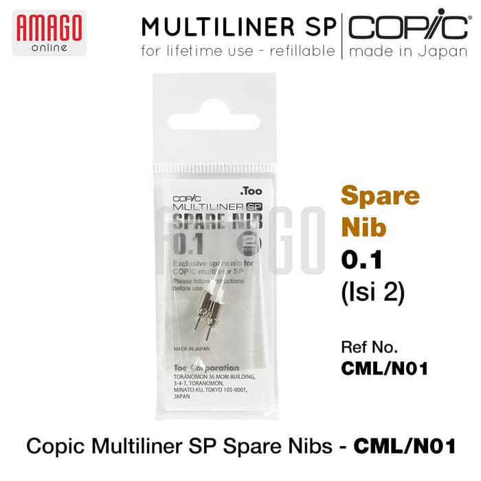 COPIC Multiliner SP - Nibs 0.1 - Mata Pena - Satuan - CML/N01