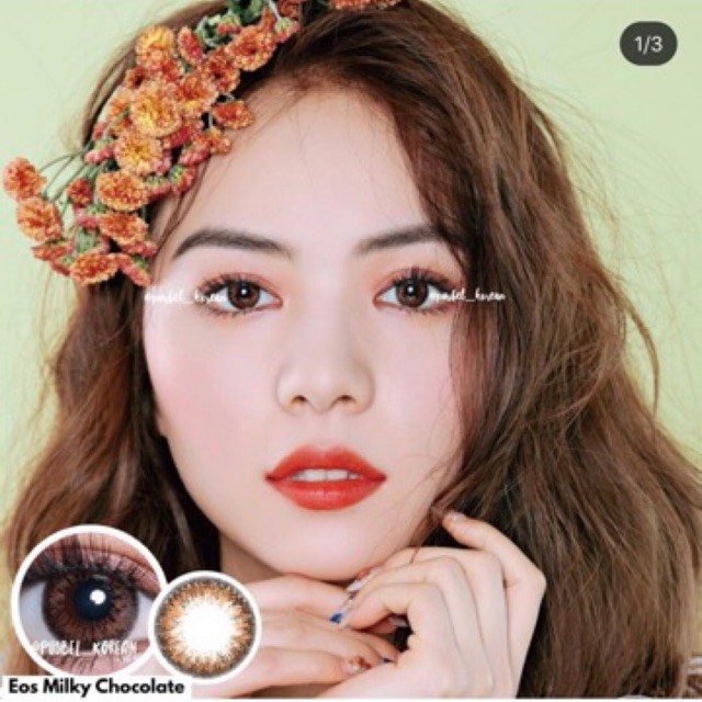 Softlens korea eos milky choco beige gray