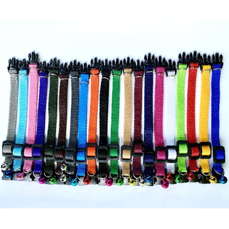 KALUNG KUCING ANJING LONCENG MURAH LUCU MOTIF POLOS DOG CAT COLLAR WARNA WARNI