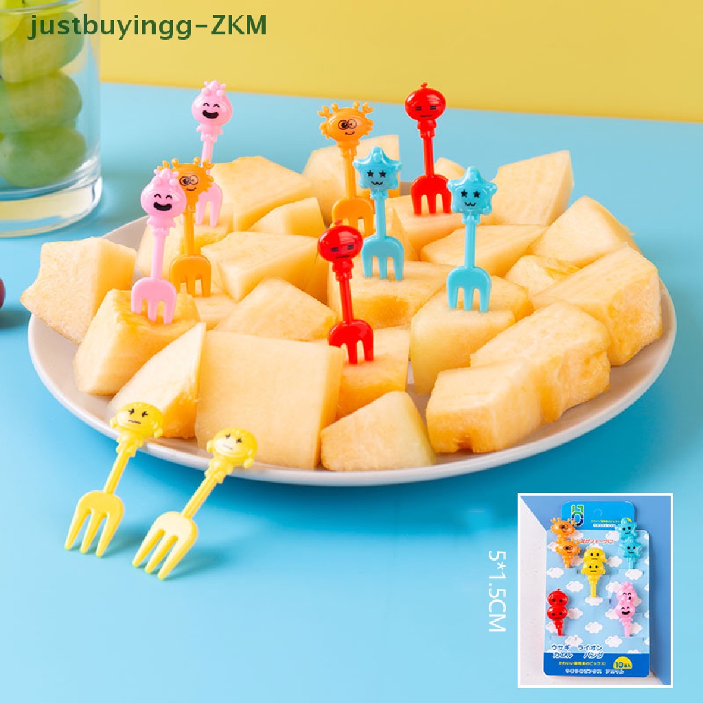 (justbuyingg) Set Garpu Buah / Makanan Penutup / Cocktail / Sandwich Desain Kartun Untuk Pesta