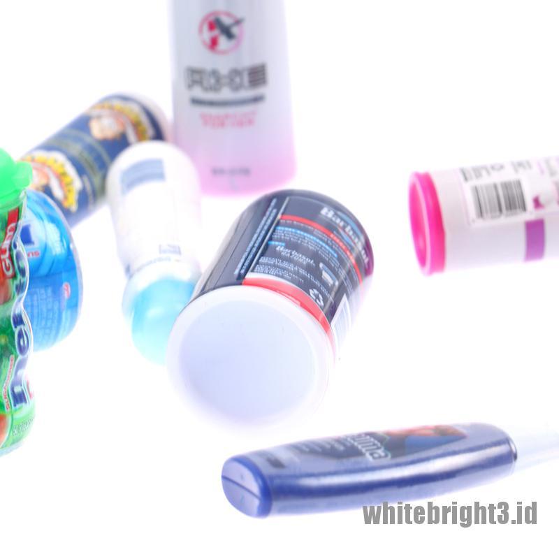 (white3) Miniatur Botol + Kaleng Minuman Untuk supermarket