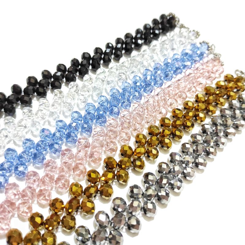 Kalung Choker Allure Crystal Diamond Glamour Luxury Berkilau Kristal Handmade Necklace