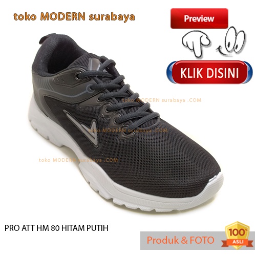 PRO ATT HM 80 HITAM PUTIH sepatu pria sepatu sekolah sneakers tali