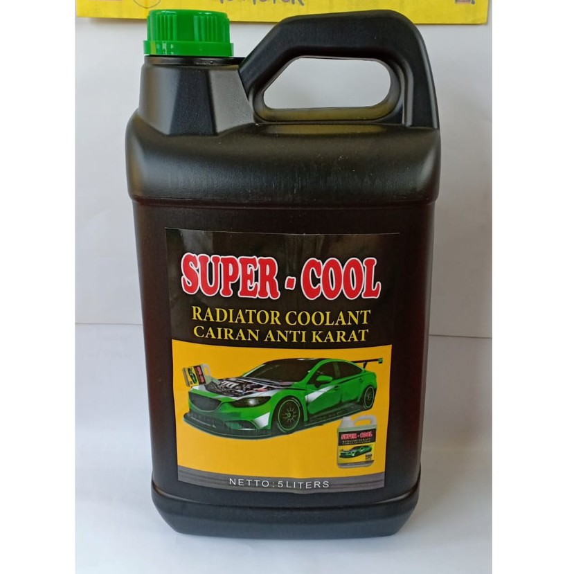 AIR RADIATOR SUPER COOL HIJAU 5L - RADIATOR COOLANT SUPERCOOL GREEN