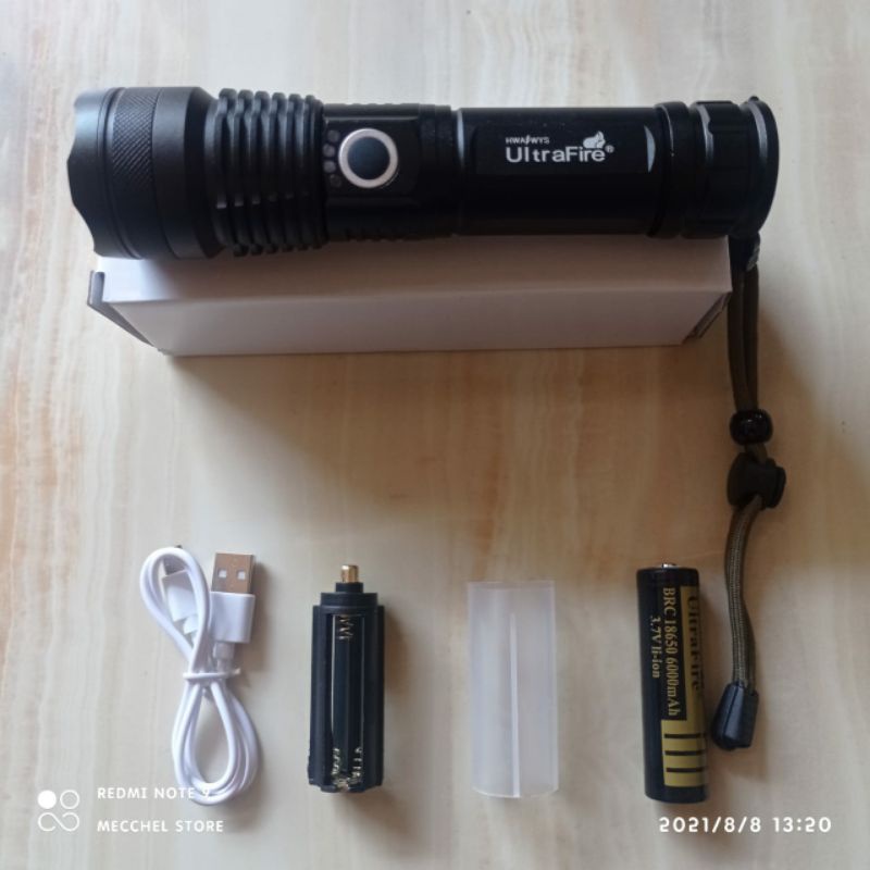 Senter LED super terang Himalaya Ultrafire Cree XHP - P50