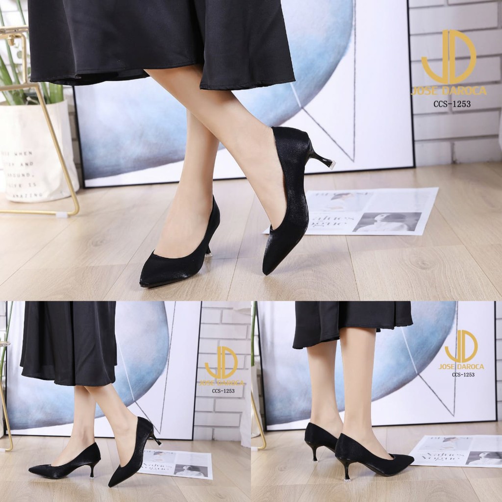 JOSE DAROCA High Heels Stiletto Shoes Satin #CCS-1253# Original