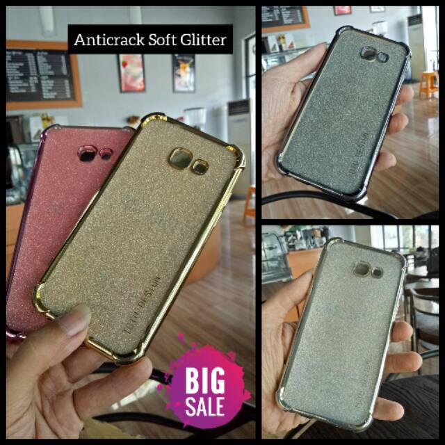 Sale Case Samsung A3 A5 A7 2017 A320 A520 A720 Anticrack Soft + Glitter Skin