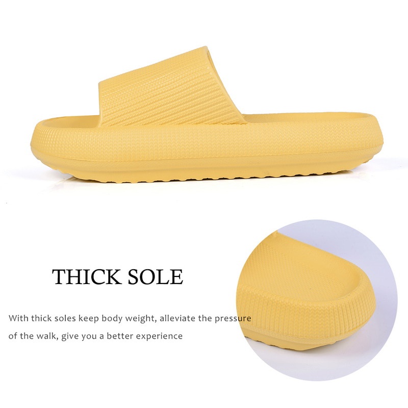 Rhodey Ezy Sandal Rumah Pria Wanita Anti Licin dan Super Nyaman Bahan 100% EVA Soft, Anti Air Lembut Anti-Slip Anti Licin Pria Wanita Sandal mandi Slipper EVA Soft Unisex Sandals Shoes Beach Slides Shower Slipper Soft Sole Women Men Ladies Bathroom