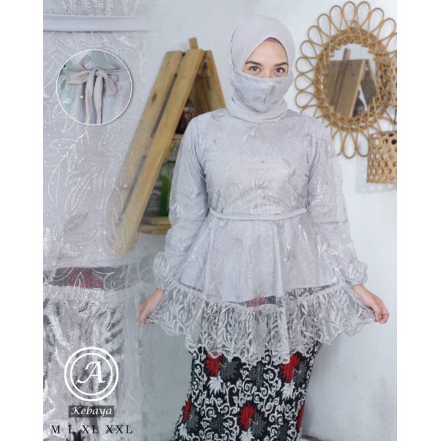 BLOUSE LESTY // BAHAN TILLE BORDIR MUTIARA // By Assyifa