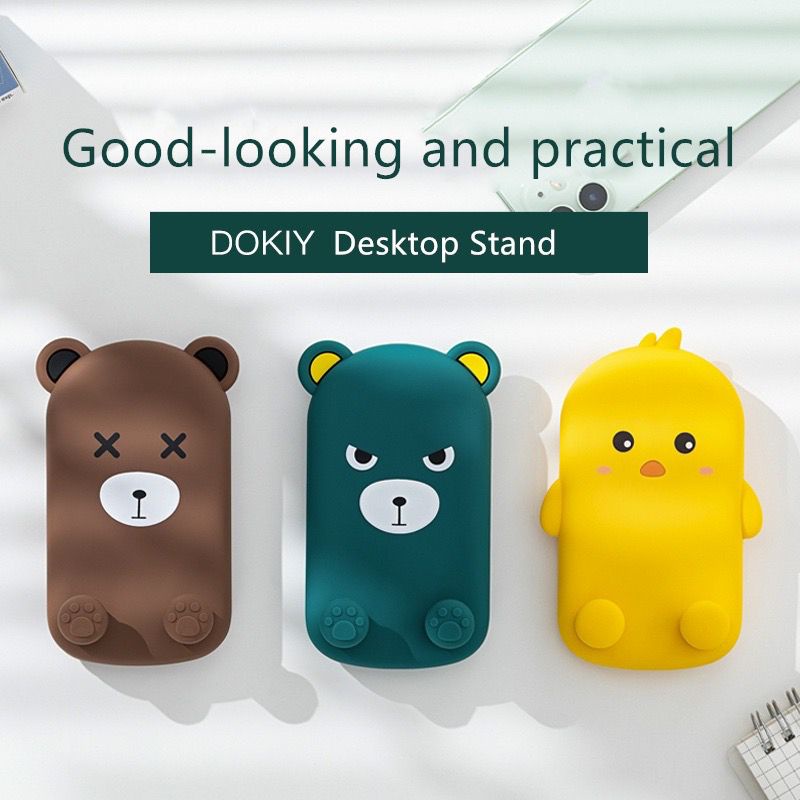 HOLDER KARAKTER DOKIY DESKTOP STAND PHONE HOLDER DUCK BEAR CHICKENS GOOD LOOKING HOLDER HP BONEKA BEBEK BERUANG