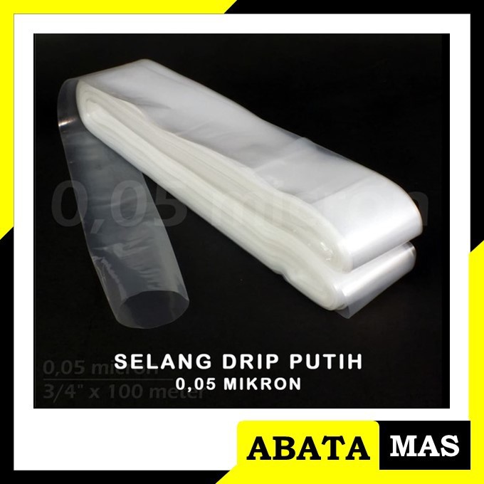 Selang Drip Irigasi Pertanian dan Perkebunan Plastik 5 Mikron 100 meter