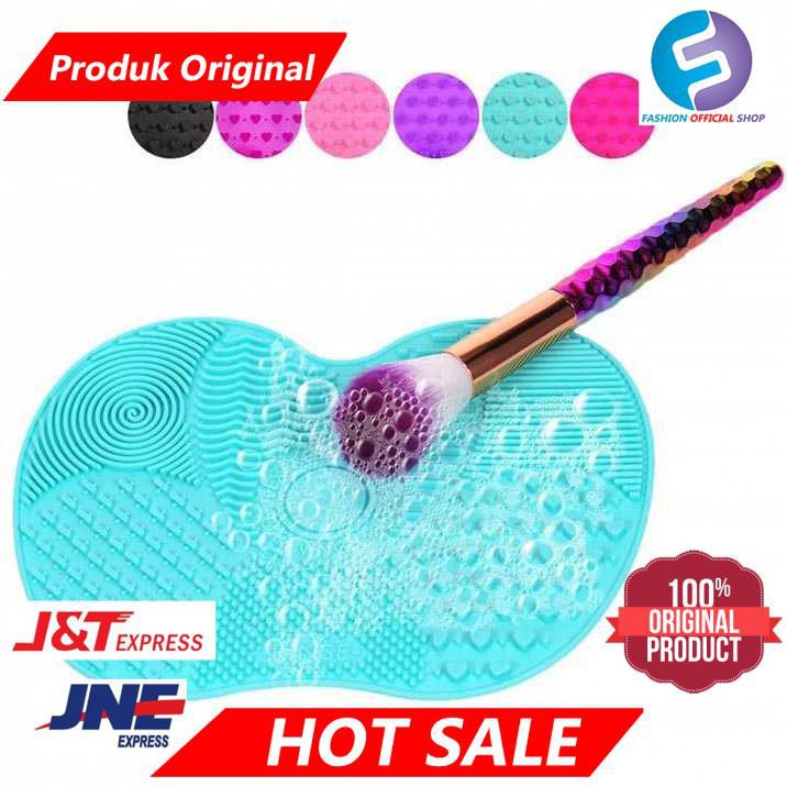 Rinse Pembersih Kuas Make Up Silicone Pad [Hijau Mint] Grab Medan