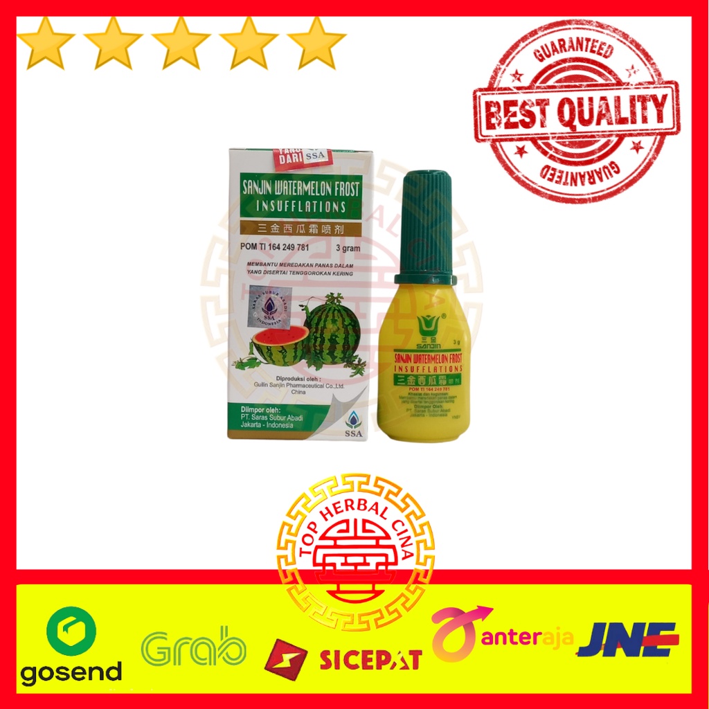 SANJIN WATERMELON FROST SEMPROT (OBAT SARIAWAN BUBUK) Obat sariawan semprot Cap semangka semprot