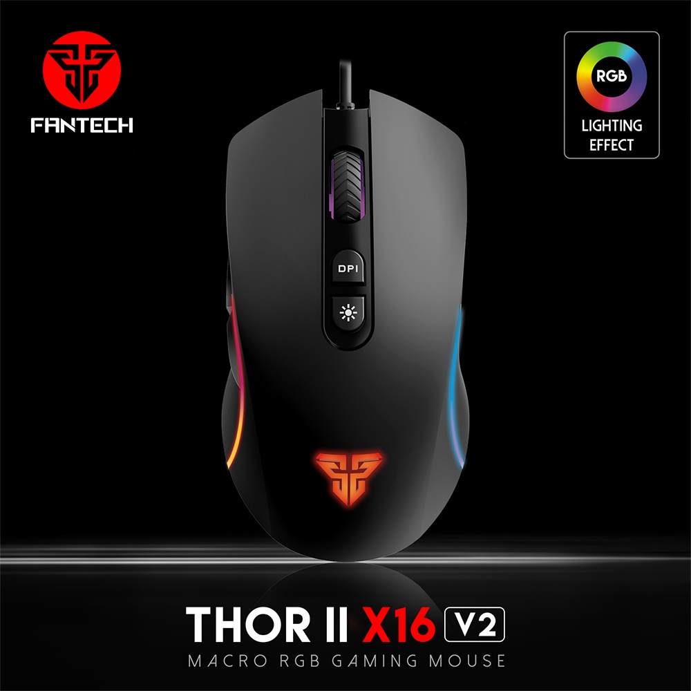 Fantech X16 THOR II Mouse Gaming PIXART X16 THOR II V2 Mouse Gaming Fantech Original Garansi Resmi