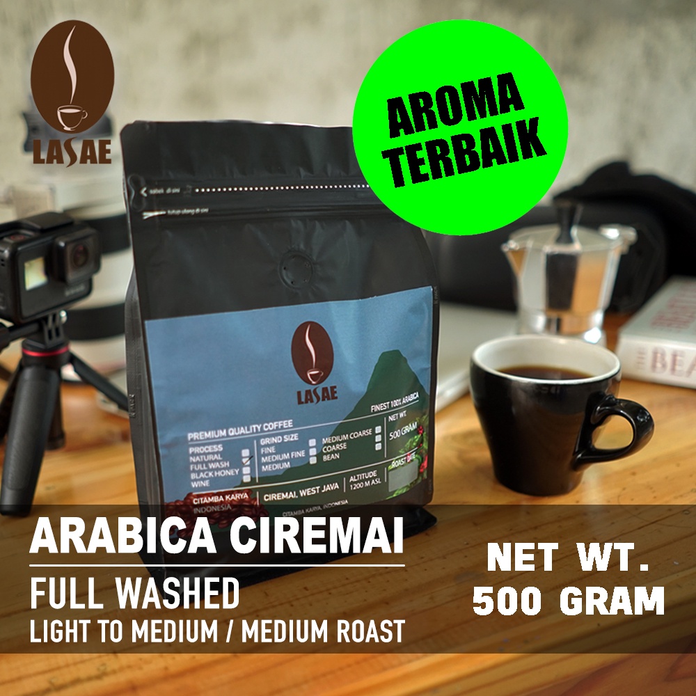 

Kopi Lasae Full Wash 500 Gram - Arabica Coffee Ciremai