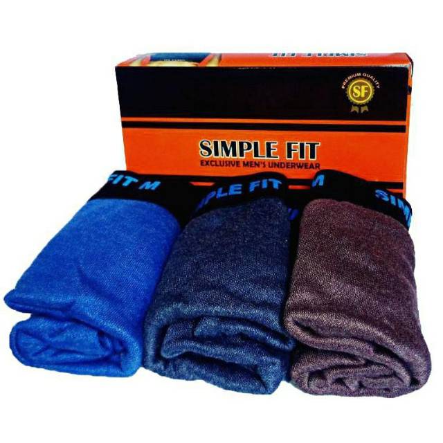 (3pcs) cd boxer cowok/ celana boxer simple fit