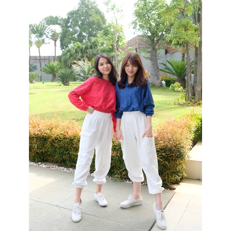 Kadaka T-0346 Hoodie Crop Sporty