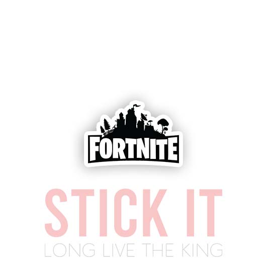 

Stiker sablon setrika DTF kaos baju sticker vinyl fornite gamer 16