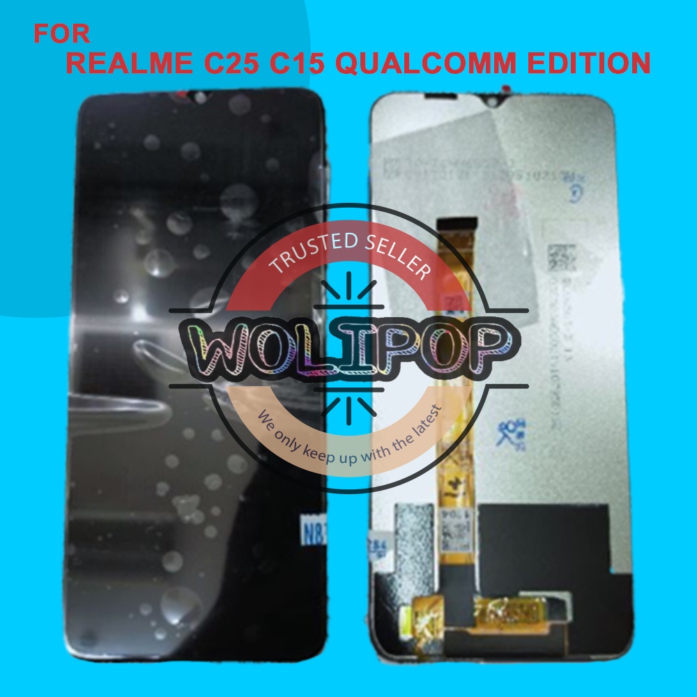 LCD TOUCHSCREEN REALME C25 C15 QUALCOMM EDITION C12 ORIGINAL NEW