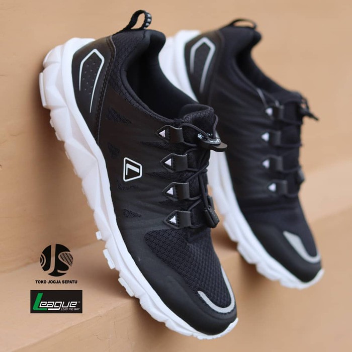 Sepatu League Running Original League KUMO 1.5 M - Black/Nine Iron/White