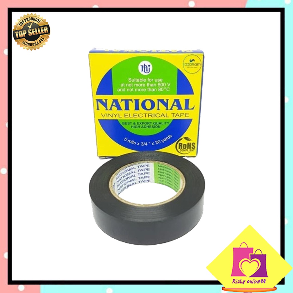 Rizkyonline88 isolasi listrik kotak national / isolasi kabel / isolasi hitam