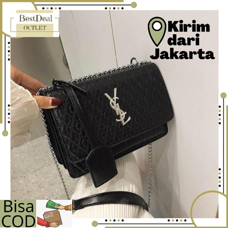 8090 PREMIUM Tas ysl Wanita Slempang Selempang ysl Sling Bag Import Impor Korea Batam Wanita Cewek